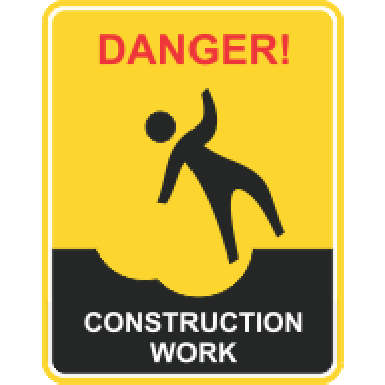 Danger Construction Work Signage