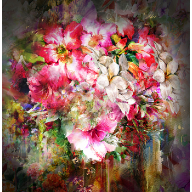 Canvas Painting Flowers Print
