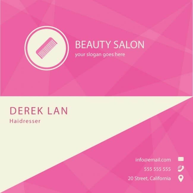 Saloon Business Cards