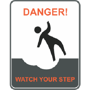 Danger Watch your step Signage 