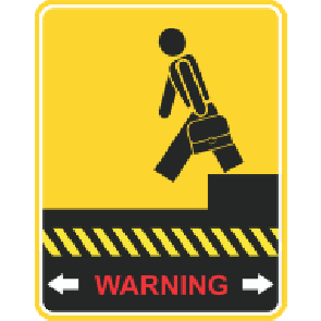 Warning Safely Walk Signage 